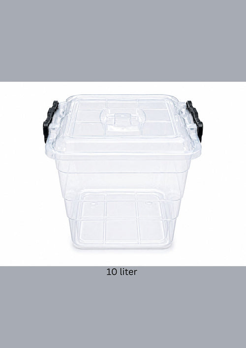 Plastic Storage Box with Locking Lid 10 liter