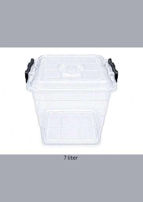Plastic Storage Box with Locking Lid 7 liter