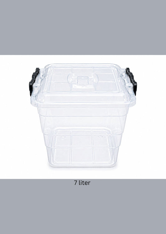 Plastic Storage Box with Locking Lid 7 liter