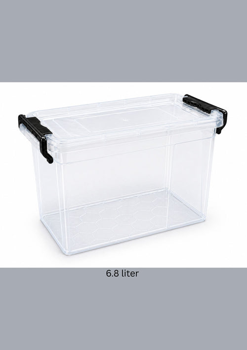 Plastic Storage Box with Locking Lid 6.8 liter