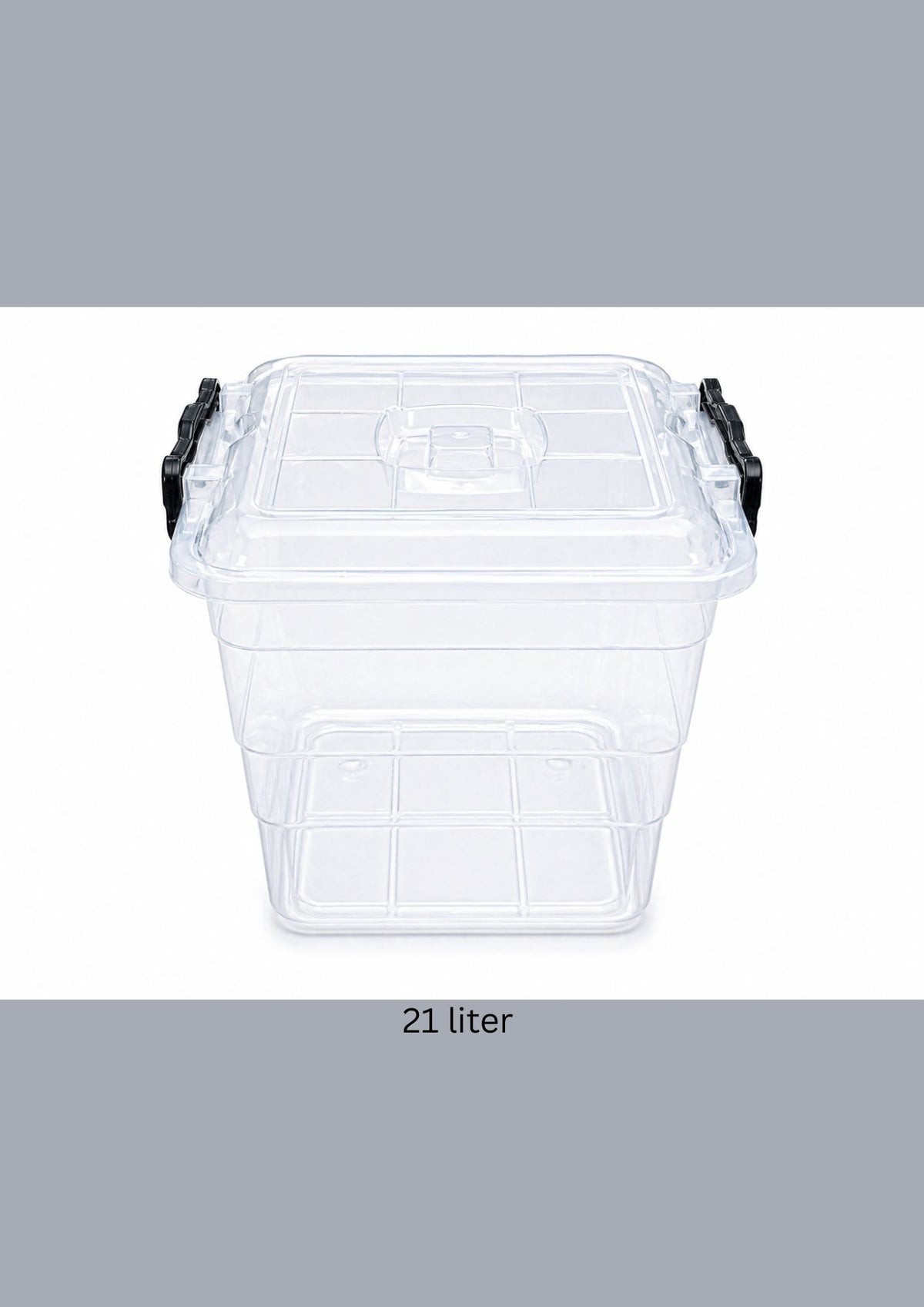 Plastic Storage Box with Locking Lid 21 liter