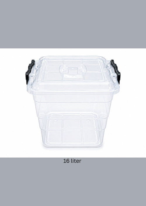 Plastic Storage Box with Locking Lid 16 liter