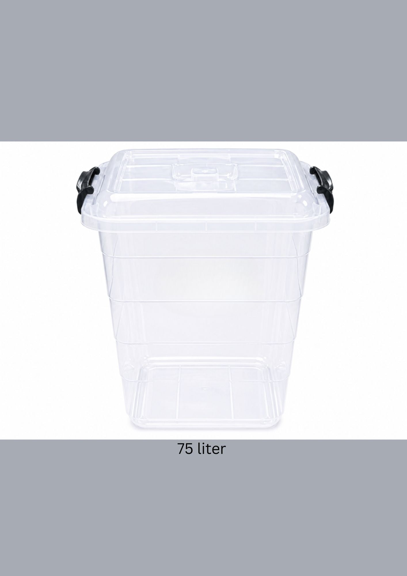 Plastic Storage Box with Locking Lid 75 liter