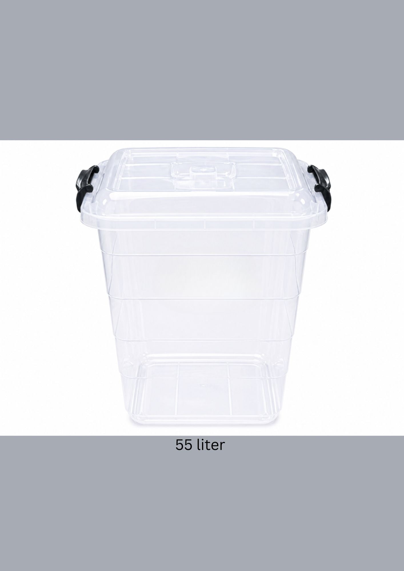 Plastic Storage Box with Locking Lid 55 liter