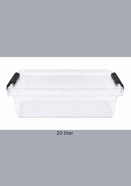 Plastic Storage Box with Lid 20 liter
