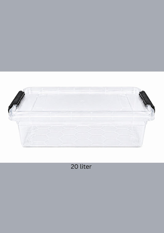 Plastic Storage Box with Lid 20 liter