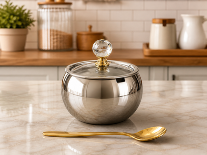 Luxury  Sugar Bowl with Lid & Spoon 140ml