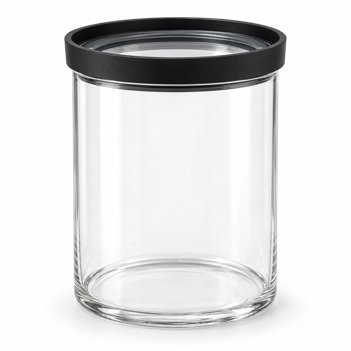 Barella Glass Storage Jar with Black Lid