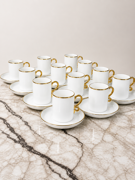 Prestige White & Gold Coffee Collection
