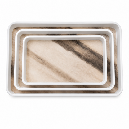 Premium Rectangular Tray Collection Set of 3