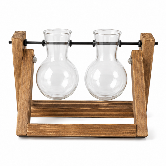 Decorative Twin Glass Terrarium Stand
