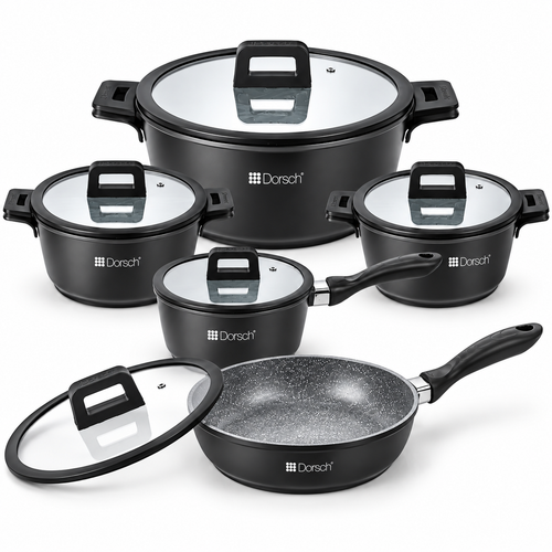 DORSCH Lifetime Ceramic Cookware Set – 10 pcs
