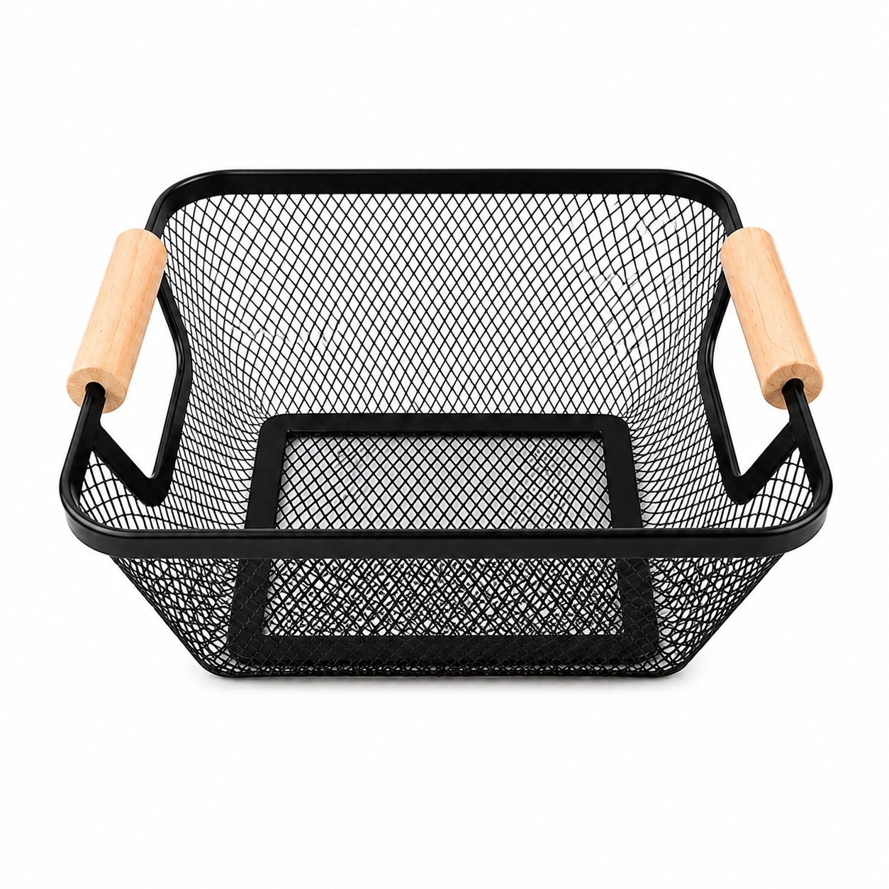 Black Mesh Organizer Baskets (Set of 3)