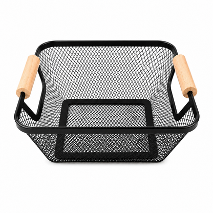 Black Mesh Organizer Baskets (Set of 3)