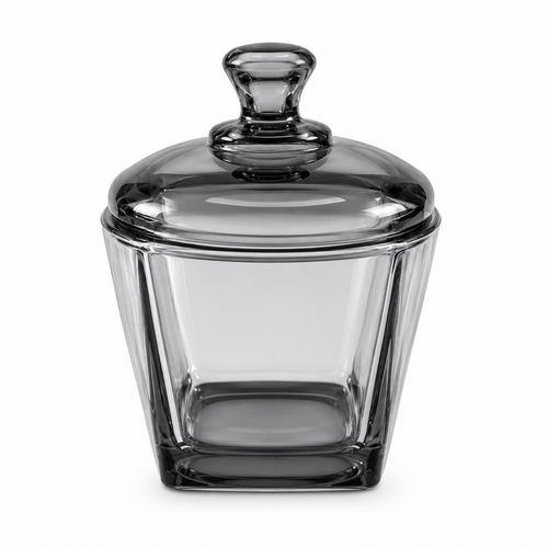 Smoked Glass Storage Jar with Lid