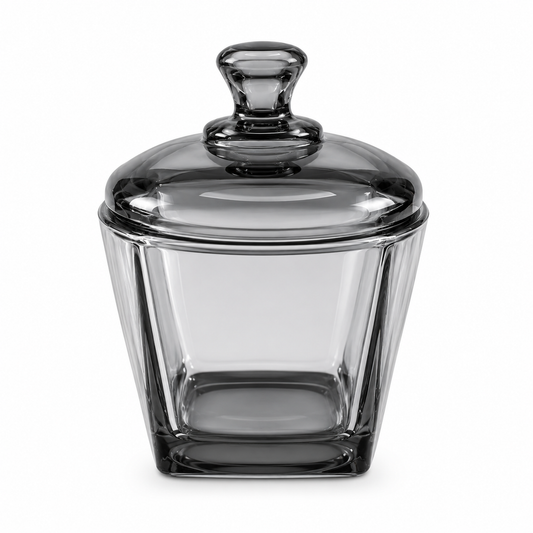 Smoked Glass Storage Jar with Lid