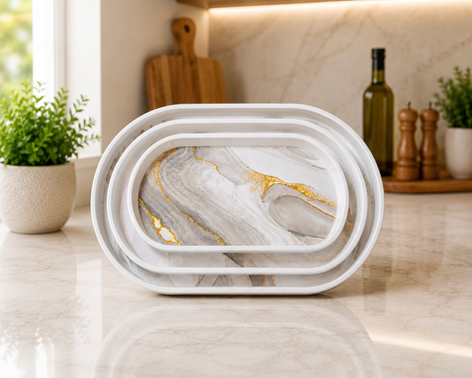 Premium Oval Tray Collection Set of 3