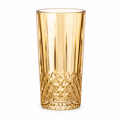 Elegant Amber Drinking Glass