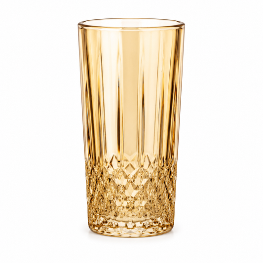 Elegant Amber Drinking Glass