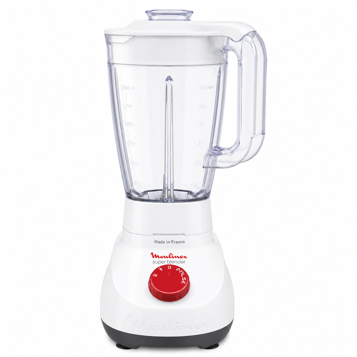 MOULINEX Blender | Super Blender 2 L Blender Smoothie Maker | Mixer |700 W | 2 Attachments | White/Black |  | LM207128