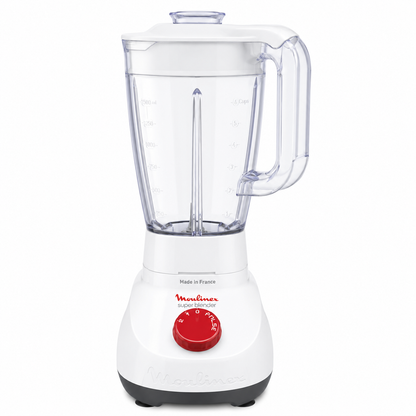 MOULINEX Blender | Super Blender 2 L Blender Smoothie Maker | Mixer |700 W | 2 Attachments | White/Black |  | LM207128