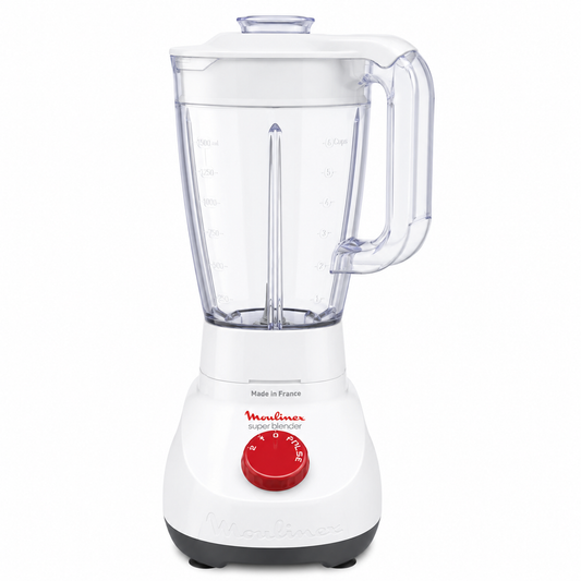 MOULINEX Blender | Super Blender 2 L Blender Smoothie Maker | Mixer |700 W | 2 Attachments | White/Black |  | LM207128