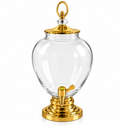 Luxury Drink Dispenser with Gold Base