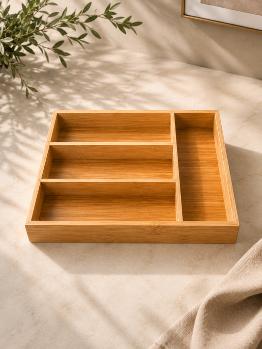 Bamboo Cutlery Organizer (Drawer Tray) 33*25cm