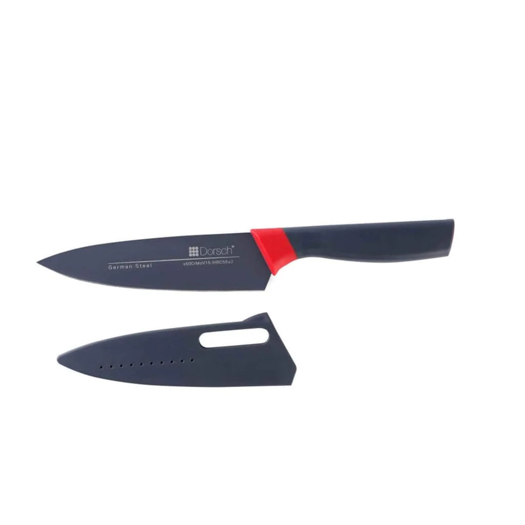 DORSCH Cutting Board + Chef Knife - Red