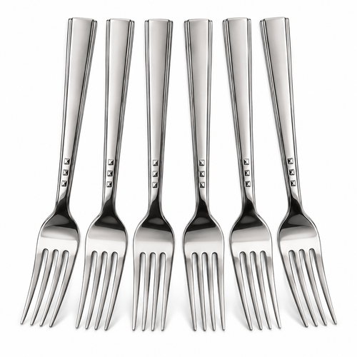 Barella Large Caro Stainless Steel Dinner Fork Set – 6 Pieces