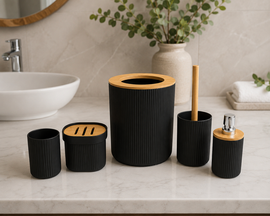 Matte Black Bathroom Collection5-Piece