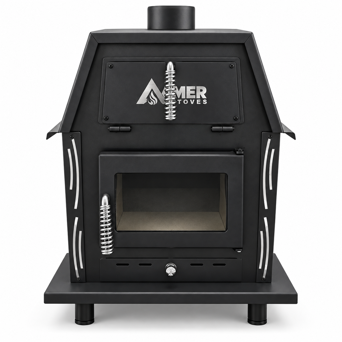 WOOD STOVE 4 GLASS SIDES (WITHOUT BASE) حطب 4 واجهات بلا قاعدة ( عامر )