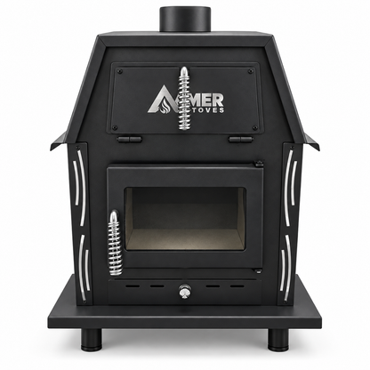 WOOD STOVE 4 GLASS SIDES (WITHOUT BASE) حطب 4 واجهات بلا قاعدة ( عامر )