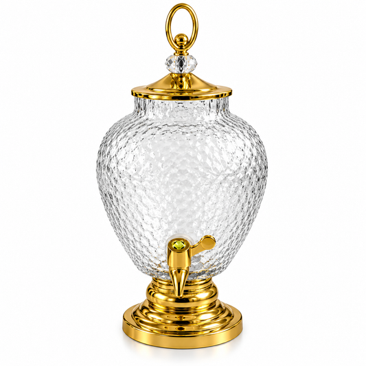 Luxury Drink Dispenser with Gold Base