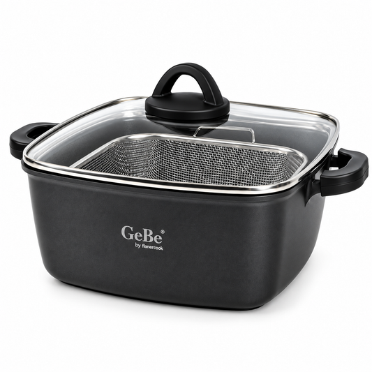 GE BE Venus Fryer Pot W/Lid & Frying Basket BLACK