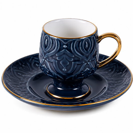 DORSCH Oriental Navy Coffee Cups Set 6pcs