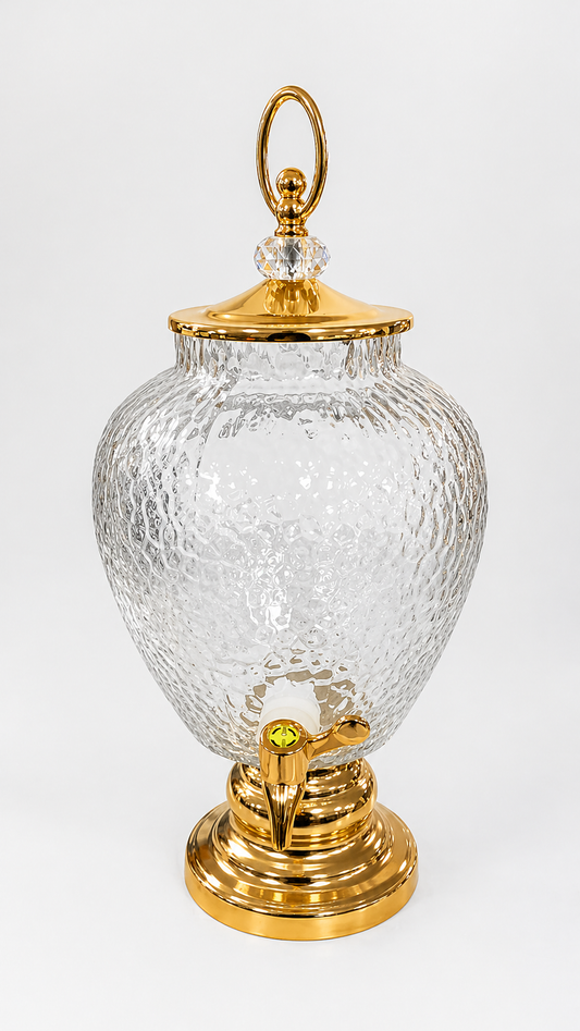 Luxury Drink Dispenser with Gold Base