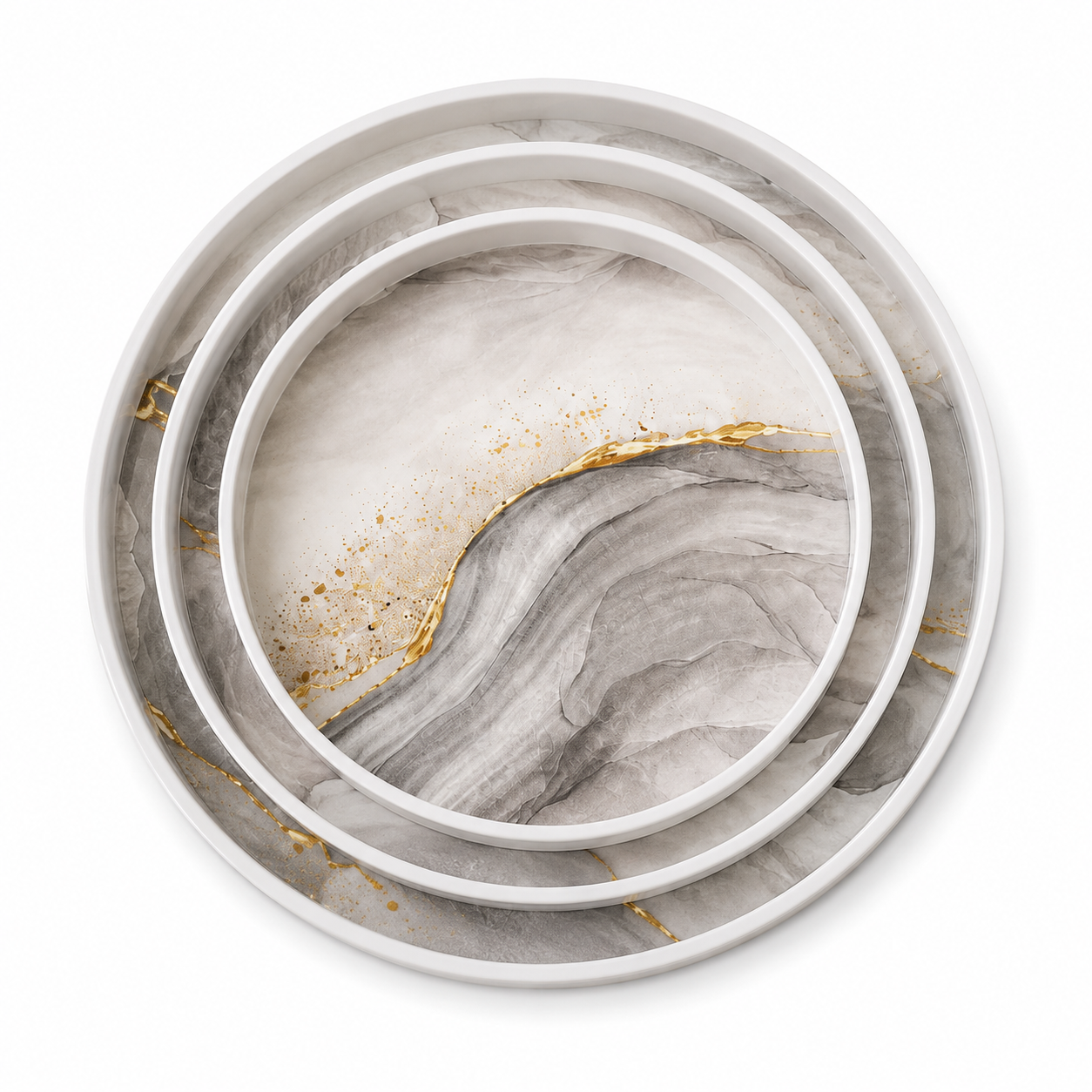 Premium Round Tray Collection Set of 3