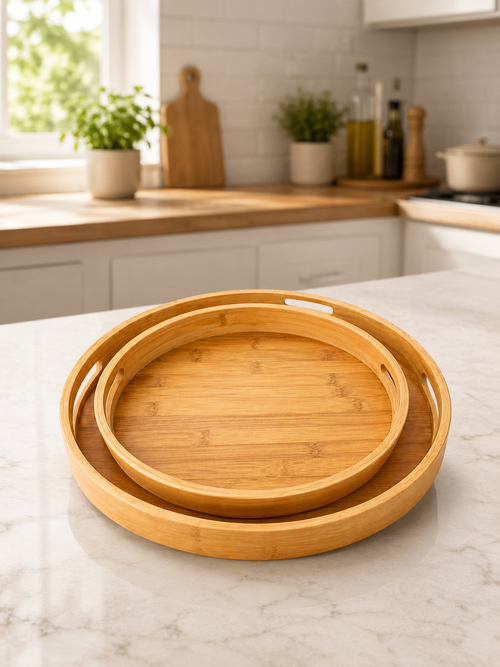 Wooden Serving Tray (Set of 2)