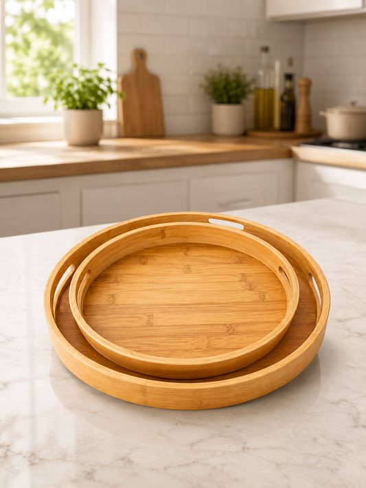 Wooden Serving Tray (Set of 2)