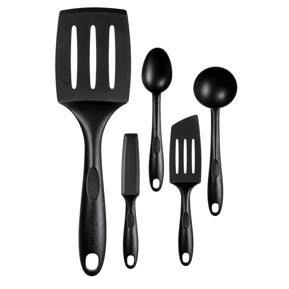 TEFAL Bienvenue 5-Piece Set, Ladle, Spoon, Pancake Spatula, Angle Spatula and Long Spatula K001A504