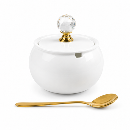 Luxury  Sugar Bowl with Lid & Spoon 140ml