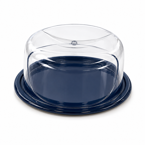 Round Cake Carrier with Clear Dome Lid – Airtight Food Container