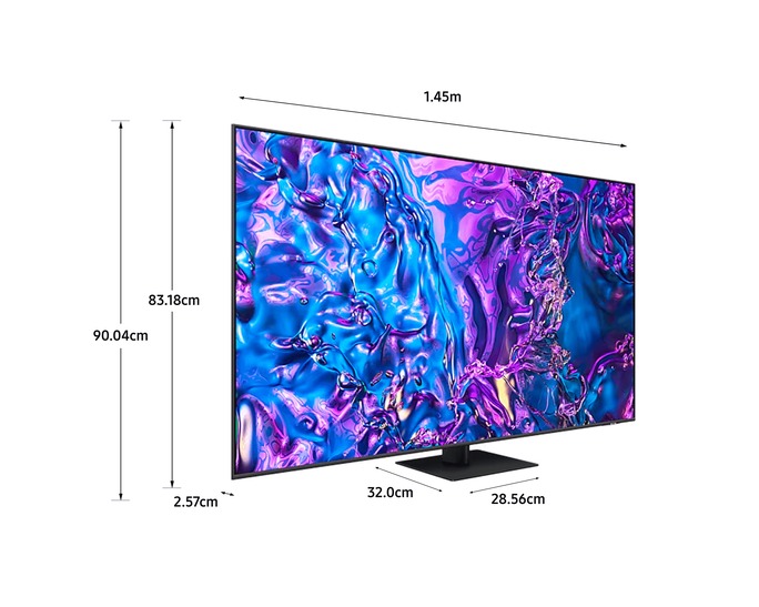 SAMSUNG 65” QLED Q70D 4K Smart TV 120Hz Built‑in Receiver – 4x HDMI, 2x USB