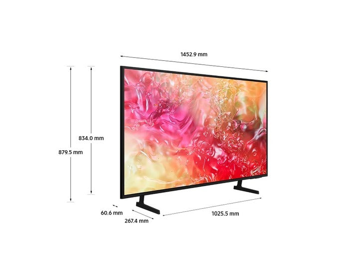 SAMSUNG 65DU7000 65” 4K Smart TV Built‑in Receiver – 3x HDMI, 1x USB