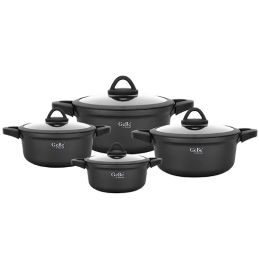 Venus 4-Pots Cookware Set BLACK / GRAY