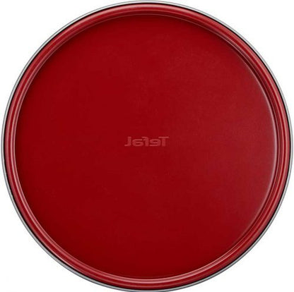 Tefal J1642814 Delibake Savarin Springform Cake Tin 27 cm Steel Carbon, Red